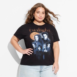 Women's Twilight Short Sleeve Graphic T-Shirt - Black - 1 of 3