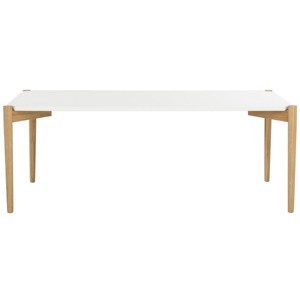 Rue Rectangle Coffee Table - White/Oak - Safavieh - 1 of 4