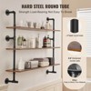 Munora Industrial Pipe Shelf 3 Tier 48x9.84in Wall-Mount for Kitchen Bedroom - 3 of 4