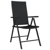 vidaXL Patio Dining Set Outdoor Dining Set Garden Table and Chair Set Black - 55.1" Table Length 6 Items - 3 of 4
