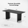 Dovelina Mid-Century Rectangle Wood Dining Table Modern Kitchen Table for 6 - 67" - image 3 of 4