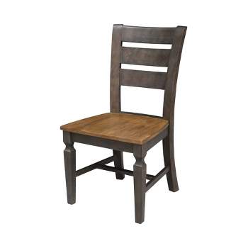 Set of 2 Vista Ladder Back Dining Chairs Hickory Brown - International Concepts