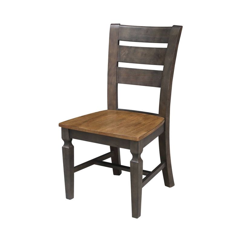 Set of 2 Vista Ladder Back Dining Chairs Hickory Brown - International Concepts, 1 of 11