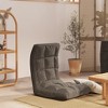 vidaXL Folding Floor Chair Dark Gray, Fabric - 2 of 4