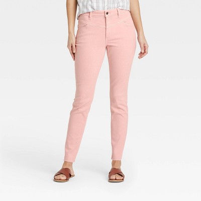 Women's High-Rise Skinny Jeans - Universal Thread™ Soft Pink 12