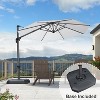 PURPLE LEAF Cantilever Umbrella Round Outdoor Patio Umbrella Aluminum Umbrella with 360°Rotation Adjustable Umbrella With Base - 2 of 4