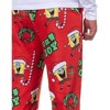 SpongeBob SquarePants Pajamas Men's Oh Joy Santa Hat Fleece Lounge Pj Pants - 4 of 4