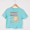 S.W.Smiley Sunshine Society - Women's Boxy Crop Top Graphic T-Shirt - 3 of 4