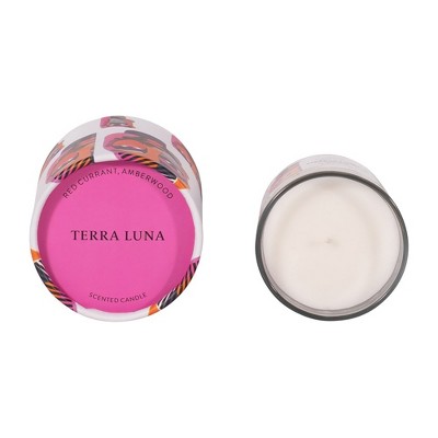 Red Currant and Oak Scented Candle with Artistic Design