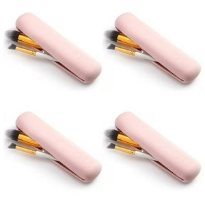 Paaaawaters 4pcs Travel Makeup Brush Holder,Silicon Trendy And Portable Cosmetic Face Brushes Holder,Soft And Sleek Makeup - 1 of 4