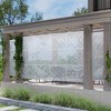Lirago Metal Outdoor Privacy Screen Freestanding Patio Decorative Screens 72"x35" White - 3 of 4
