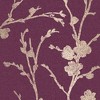 Meiying Mauve Purple and Gold Floral Trail Paste the Wall Wallpaper - 4 of 4