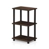 Furinno 5-Tier Decorative Bookshelf Open Bookcase Corner Display Sheleves Sofa Side Home Decor for Living Room&Home Office,Walnut/Brown - 4 of 4
