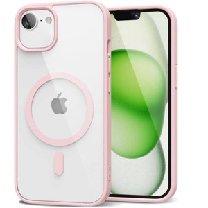 Entronix [Magnetic] Case Compatible with iPhone 16E - [Clear Back] Soft Matte Frame - 1 of 4