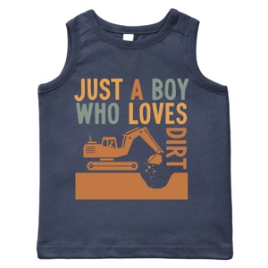 The Juniper Shop Just A Boy Who Loves Dirt Toddler Tank - 1 of 4