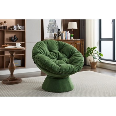Ridstar Oversized 364 Swivel Barrel Chair & Accent Chairs For Drawing Room, Bedroom-Dark Green