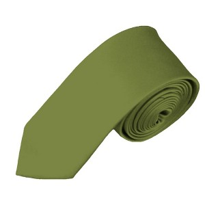 Men's Solid Color Skinny 2 Inch Wide And 57 Inch Long Neckties - 1 of 4