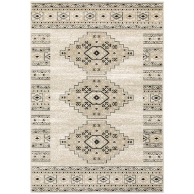 Oriental Weavers Georgia 643A0 Ivory/ Grey Indoor Area Rug - 3'10" x 5'5"