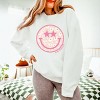 Simply Sage Market S.W.Smiley Floral Smiley Face Lightweight Garment Dyed Sweatshirt - 3 of 4