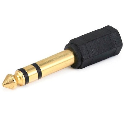 Monoprice 1/4in (6.35mm) TRS Stereo Plug to 3.5mm TRS Stereo Jack Adapter | Gold Plated