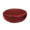 24" Oversized Panne Velvet Floor Round Throw Pillow Wine Red - Edie@Home - 2 of 4
