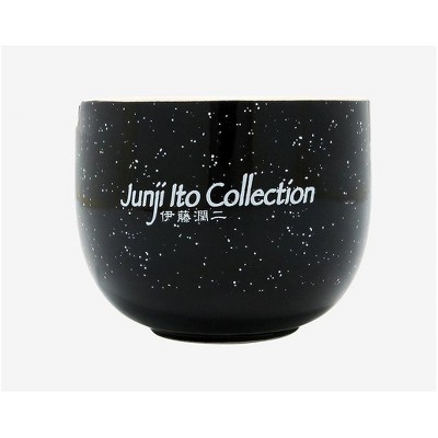 Junji Ito Black and White Ceramic Ramen Bowl with Bamboo Chopsticks