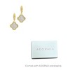 Adornia 14k Gold Plated Crystal Halo Clover Dangle Huggie Earrings - 3 of 4