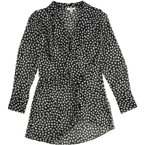 bar III Womens Sheer Twisted Front Pullover Blouse - 1 of 2