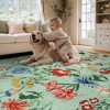 Area Rug for Living Room, Floral Washable Rugs Low Pile, Soft Non Slip Vintage Carpet for Bedroom, Kitchen, Dining Room, Office - 4 of 4