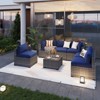 Aoxun 7PCS Outdoor Sectional Set with Cushions & Cover, Modular Wicker Patio Furniture for Garden, Backyard, or Poolside - 3 of 4
