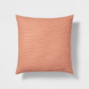 Wave Square Throw Pillow Orange - Project 62