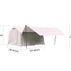 9.8x13ft Inflatable Glamping Camping Tent with Canopy and Pump, Waterproof Windproof Blow Up Family Cabin Tent for Easy Setup-The Pop Home - 4 of 4