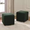 KINWELL 18.5" Wide Modern Square Boucle Upholstered Ottoman Entryway Footstool Set of 2 - 3 of 4