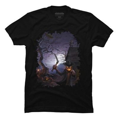 Men's Design By Humans Evil Pumpkins By chriskar T-Shirt