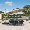 PURPLE LEAF 12 Feet Patio Umbrella Outdoor Round Double-Top Aluminum Umbrella Cantilever Patio Umbrella for Garden Deck Pool Patio - 2 of 4