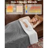Heated Blanket Full Size 72x84 Inch, Soft Flannel Electric Blankets w/ 4 Heating Levels & 10H Auto Shut Off, Washable for Couch Office Dorm, Grey - 4 of 4