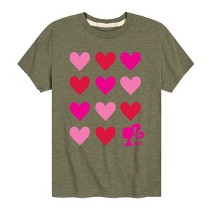 Boys' - Barbie - Barbie Heart Grid Short Sleeve Graphic T-Shirt - 1 of 4