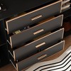 FUFU&GAGA Horizontal Dresser in Black and Gold: Partitioned Storage, Stability and Durability for Luxurious Living - 4 of 4