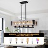 31.5" Industrial Farmhouse Chandelier with Metal Frame and Rope Detail, 5 Lights, Adjustable Height for Dining, Kitchen Island, Bar, or Lounge - 3 of 4
