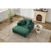 Racxily Chaise Lounge Armchair with Removable Storage Ottoman Accent Sofa Bed Upholstered Sleeper Couch Bed with Pillows - 3 of 4