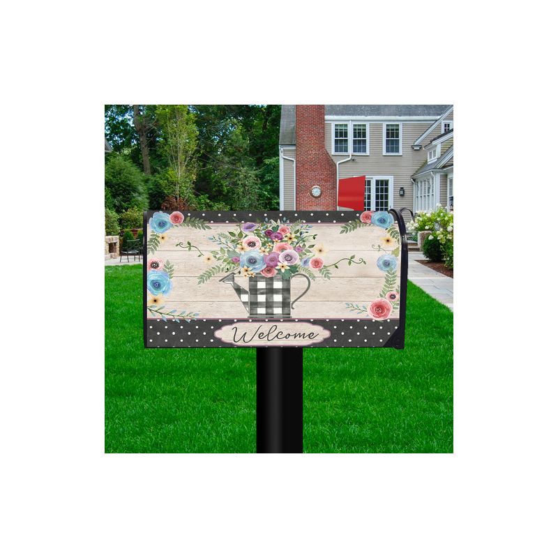 Buffalo Check Watering Can Magnetic Mailbox Cover Standard Briarwood Lane, 2 of 4
