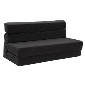 3-in-1 Convertible Folding Sleeper Chair Sofa Bed Lazy Couch with Pillow Fabric for Living Room - 1 of 4