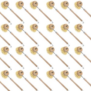 Lola Products - The Original - Tampico Vegetable & Dish Wood Brush, 3" Head, Sustainable, Tampico Bristles, Easy Head Only Replacement, 72 Pack - 1 of 4