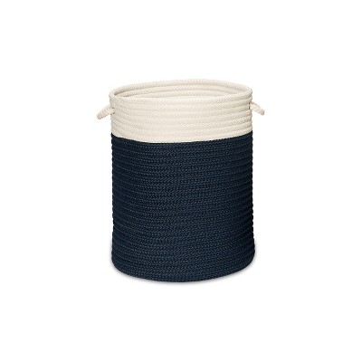 Colonial Mills Nicholas 2-Tone Hampers - Navy 15"x15"x18"