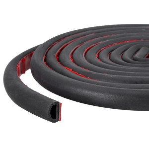 Unique Bargains D-Shape Self-Adhesive Foam Rubber Soundproof DIY Weather Seal Strip - 1 of 4