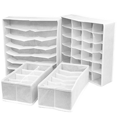 4pc Sorbus Cube Storage Box White