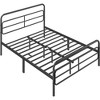 Yaheetech Modern Metal Platform Bed with Geometric Patterned Headboard - 2 of 4