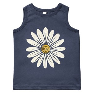 The Juniper Shop White Daisy Toddler Tank - 3T - Navy - 1 of 4