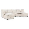 Jennifer Taylor Home Sadie 124" Modular U-Shaped Sectional Sofa-in-a-Box with Storage, Sandstone Light Beige Chenille - 2 of 4