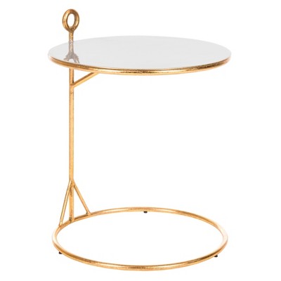 Emirah Round C Table Gray/Gold - Safavieh